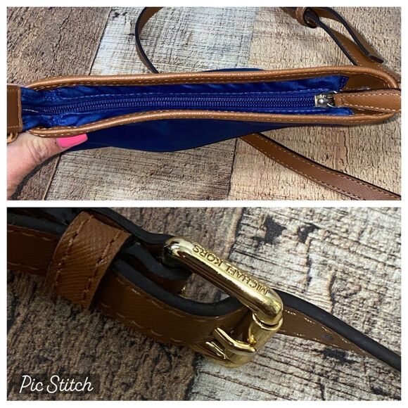 Michael Kors Kempton Nylon & Leather Crossbody bag Blue - Picture 7 of 10